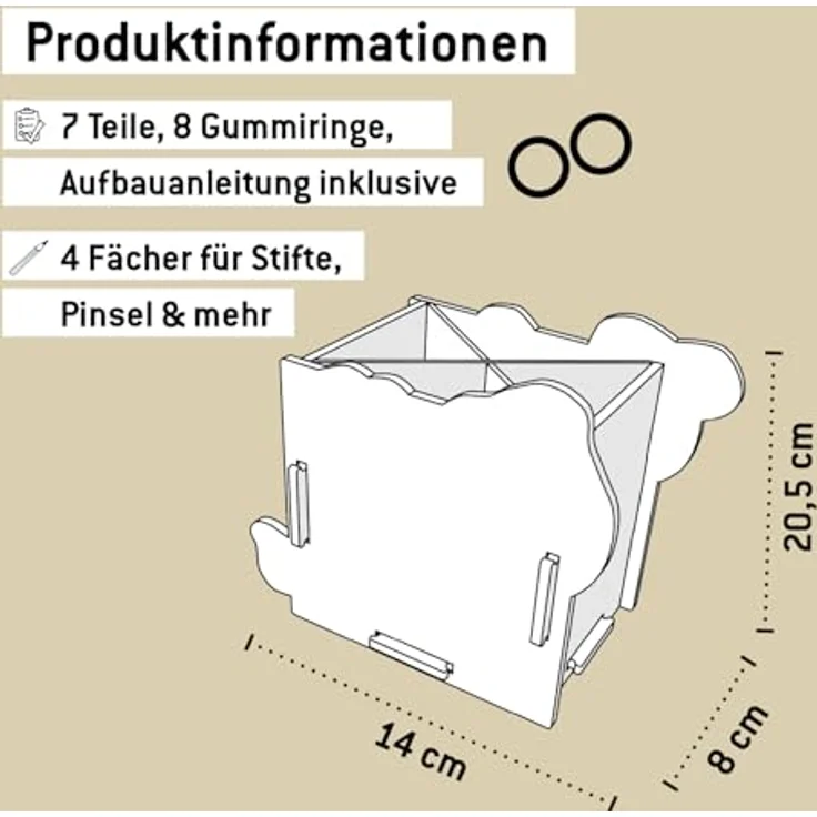 Werkhaus Stiftebox Stifte Köcher Halter Elefant von der Maus PP9827 – Bild 6