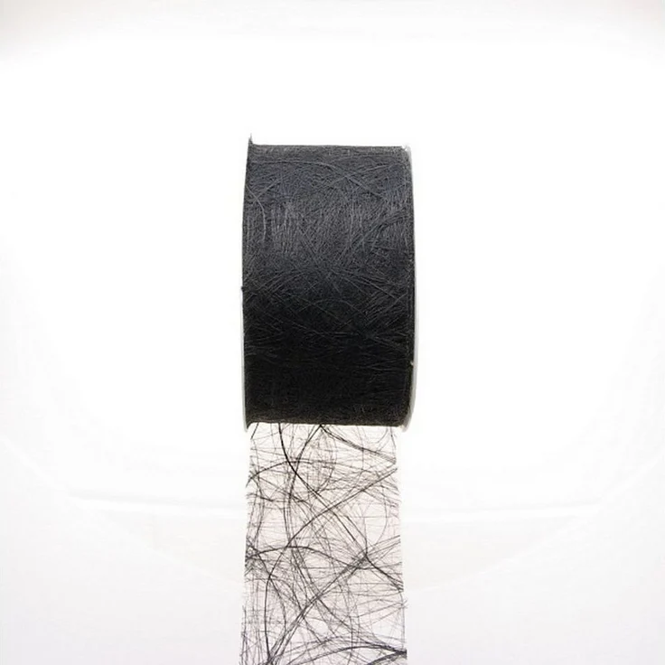 Deko AS Tischläufer Sizoweb Tischband - Trauerflor - schwarz - 7,9 cm - 50 Meter auf der (1-tlg, 1 Rolle Tischläufer), Strapazierfähig – Bild 3