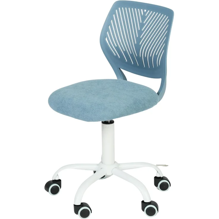 FurnitureR Kleiner Videospielstuhl, ergonomischer Schreibtischstuhl ohne Armlehnen, kompakter Drehstuhl mit Sitzhöhenverstellung und leisen Gummirädern, modernes Design für Gaming und Arbeiten – Bild 1