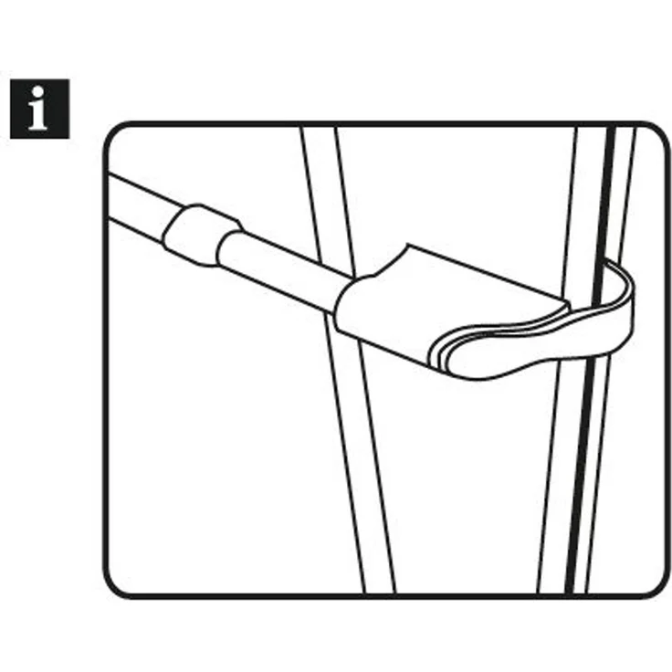 Gardinia Klemm-Vitragenstange weiß, 45 - 75 cm – Bild 3