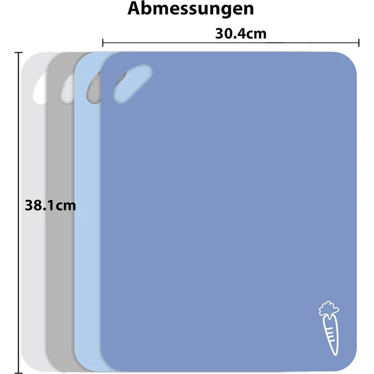 NEOFLAM® Schneidebrett Flexible Schneidematten, 4tlg, Kunststoff, (4-St) – Bild 2