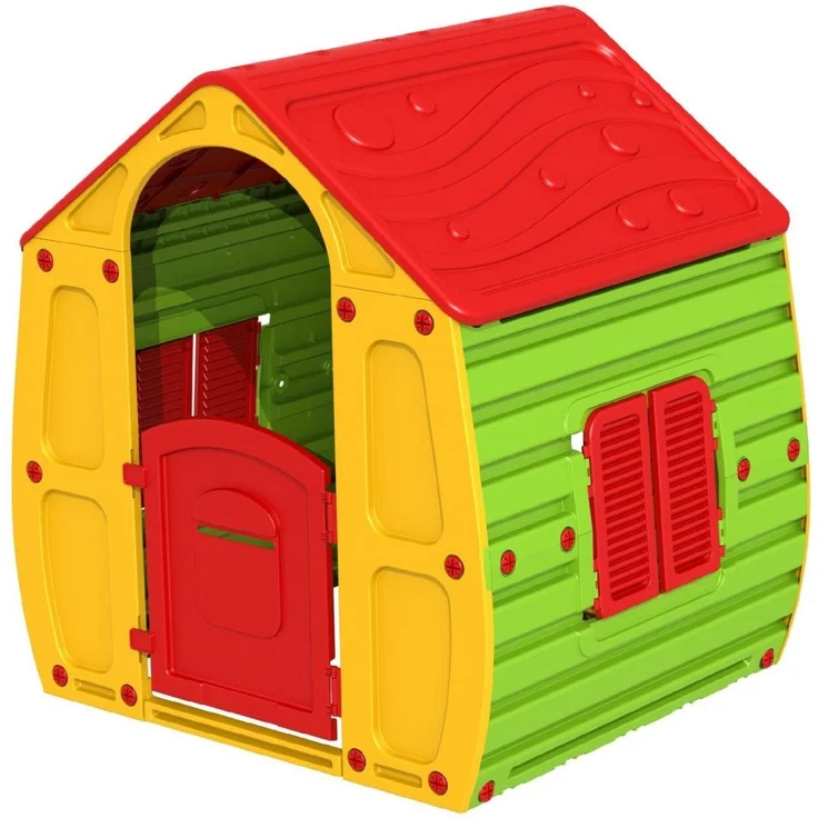 Starplast 'Magical House' Spielhaus, ab 2 Jahren, 102 x 90 x 109 cm, rot/grün/gelb – Bild 3