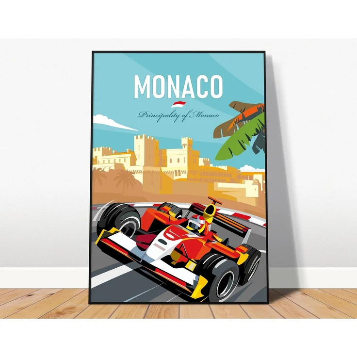 Poster Formel 1 Länder Städte Rennstrecke Rennfahrer Rennwagen · Deko Print ohne Rahmen - C Silverstone / 21x30 cm – Bild 2