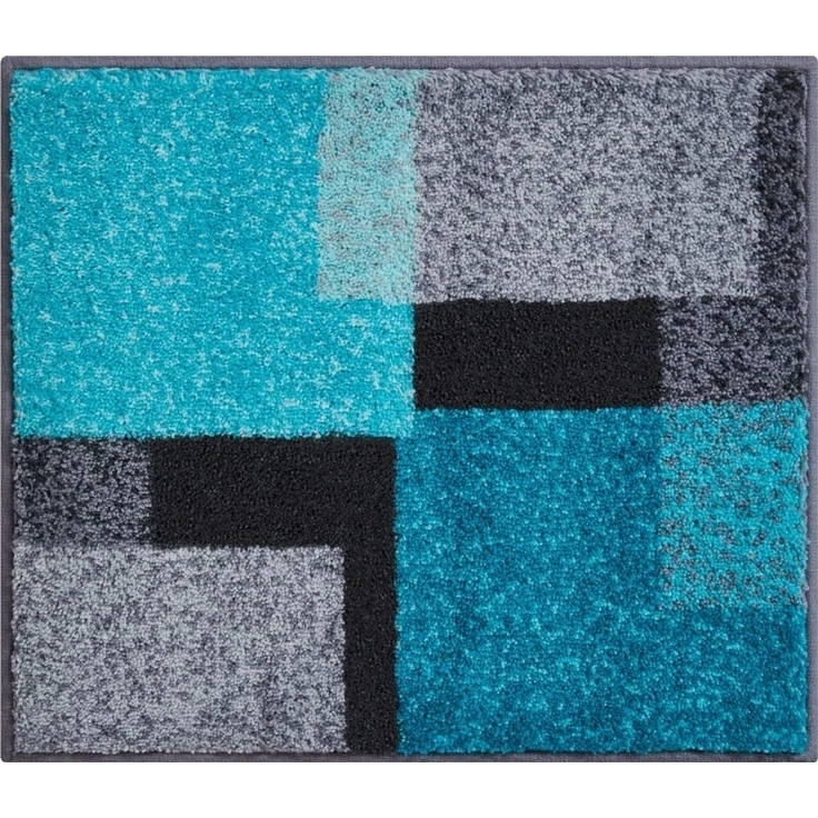 Badematte >ATALA< in türkis, 100% Polyacryl SUPERSOFT - 60x50x2cm (LxBxH)