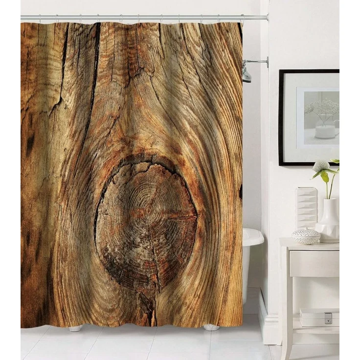 Sanilo Duschvorhang Rustikal 180 x 200 cm, 100% wasserdicht, Anti-Schimmel-Effekt, hochwertige Qualität – Bild 1