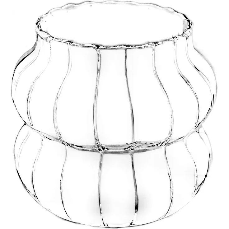 2er Gläser-Set aus Borosilikatglas mit Bubble-Riffle-Design Hitzebeständig 350 ml – Bild 2
