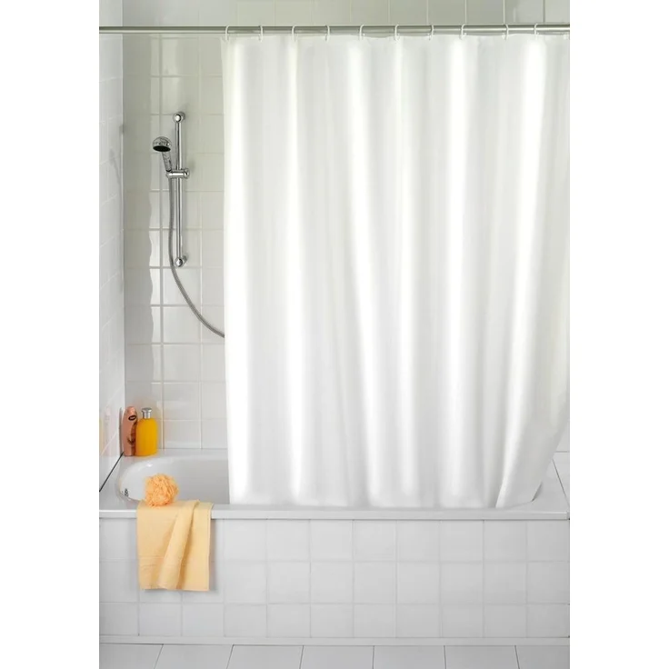 WENKO UNI Duschvorhang 180 x 200 cm, Weiß, waschbar – Bild 5