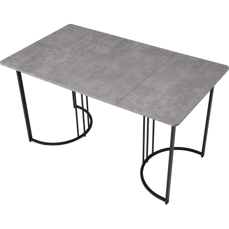 TavilaEcon Esstisch Multifunktionaler Esstisch mit modernem Marmor-Muster grau 75 × 80 × 140 cm (H × T × B) – Bild 6