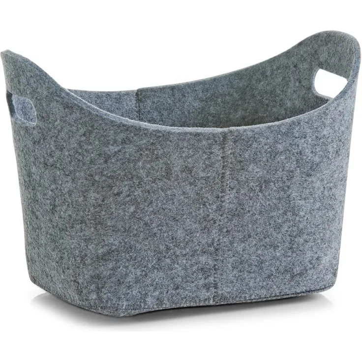 ZELLER PRESENT Aufbewahrungskorb Filz oval 31,5x19x21cm grau