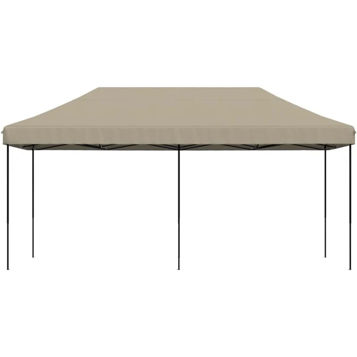Partyzelt Faltbar, Gartenzelt Pop-Up Taupe 580x292x315 cm – Bild 3