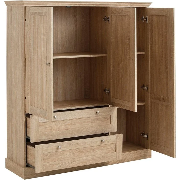 Home affaire Drehtürenschrank Binz Mehrzweckschrank, in folierter Holzopik, viele Stauraummöglichkeiten – Bild 2
