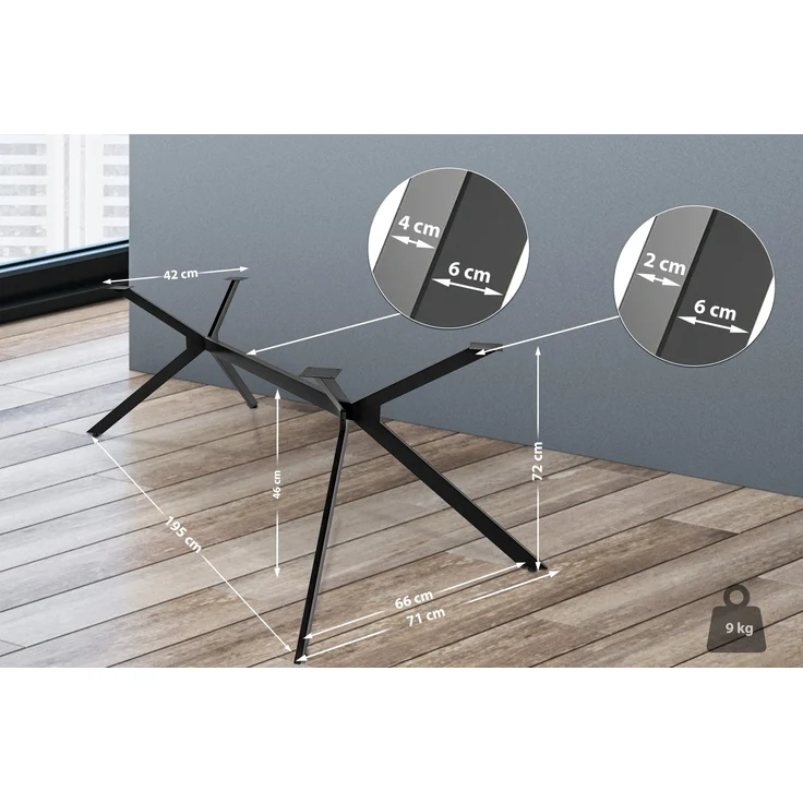 CLP Tischbeine Cascada,schwarz L – Bild 2