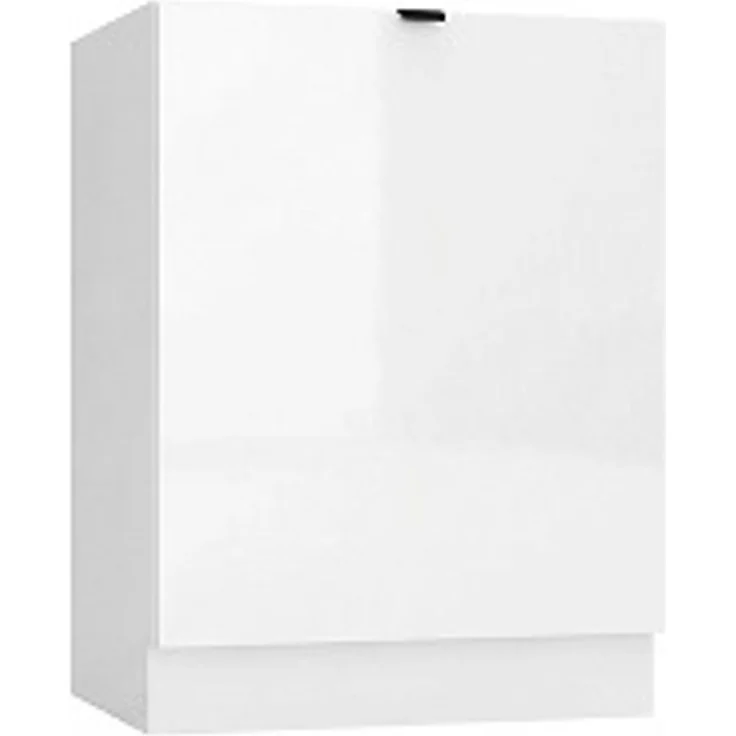 Alice D60 PC P/L Küchenunterschrank, 60 x 82 x 44,6 cm, Weiß Hochglanz/Weiß