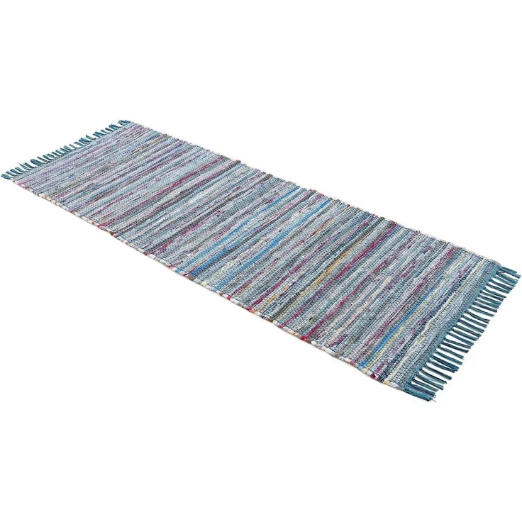 carpetfine Teppich Kelim Chindi, Wendeteppich, rechteckig, Höhe: 6 mm, handgewebt, Fleckerlteppich mit Fransen, auch vielen in Läufergrößen – Bild 2