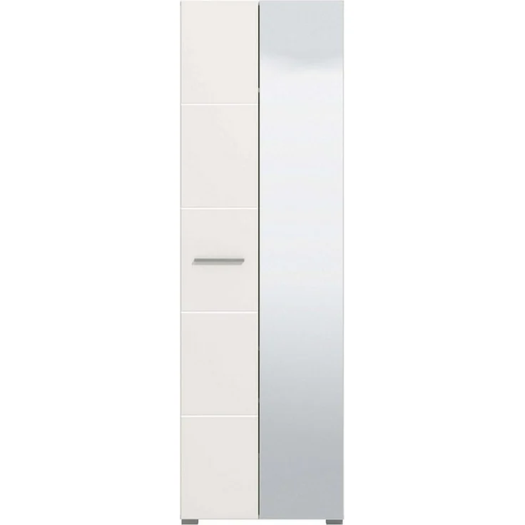 Home affaire Garderobenschrank Beny Kleiderschrank, Stauraumschrank, Flurschrank, Höhe 193 cm Hochglanzfronten, Spiegeltür, Breite 60 cm, ausziehbare Kleiderstange – Bild 3