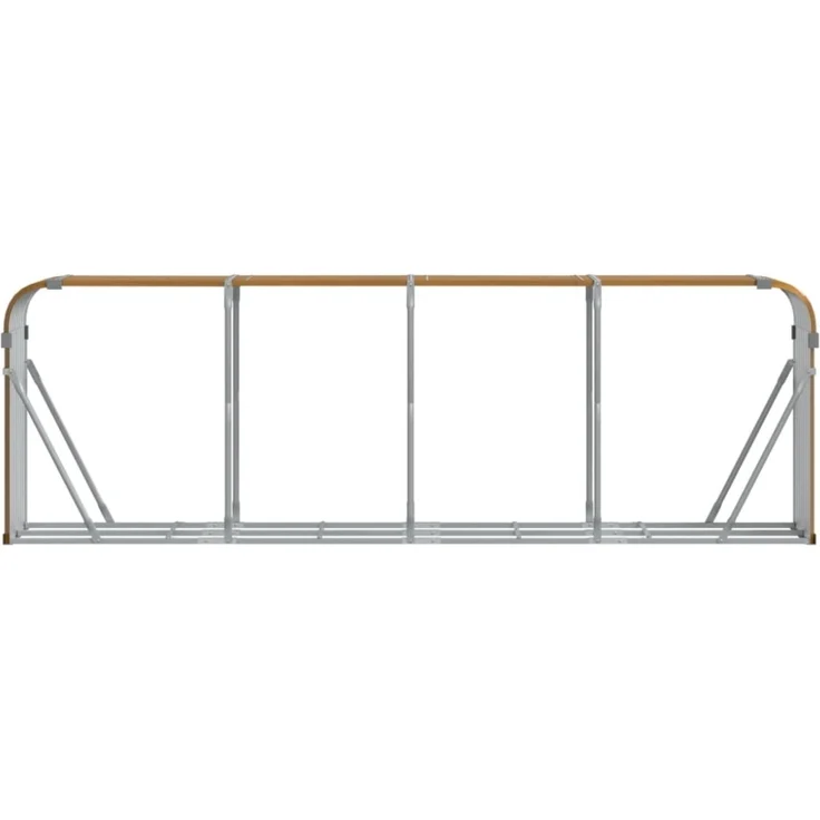 vidaXL Kaminholzunterstand Holzoptik 300x45x100 cm Verzinkter Stahl 364586 – Bild 8