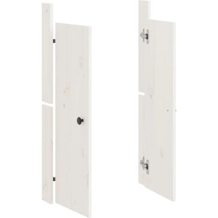vidaXL Türen für Outdoor-Küche MEPPEL Weiß 50x9x82 cm Massivholz Kiefer 832359 – Bild 3