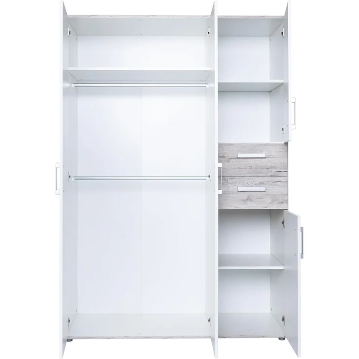 Arthur Berndt 'Bente' Kleiderschrank 4-türig für Babyzimmer Kinderzimmer Schlafzimmer Eiche Sand / Weiß – Bild 4