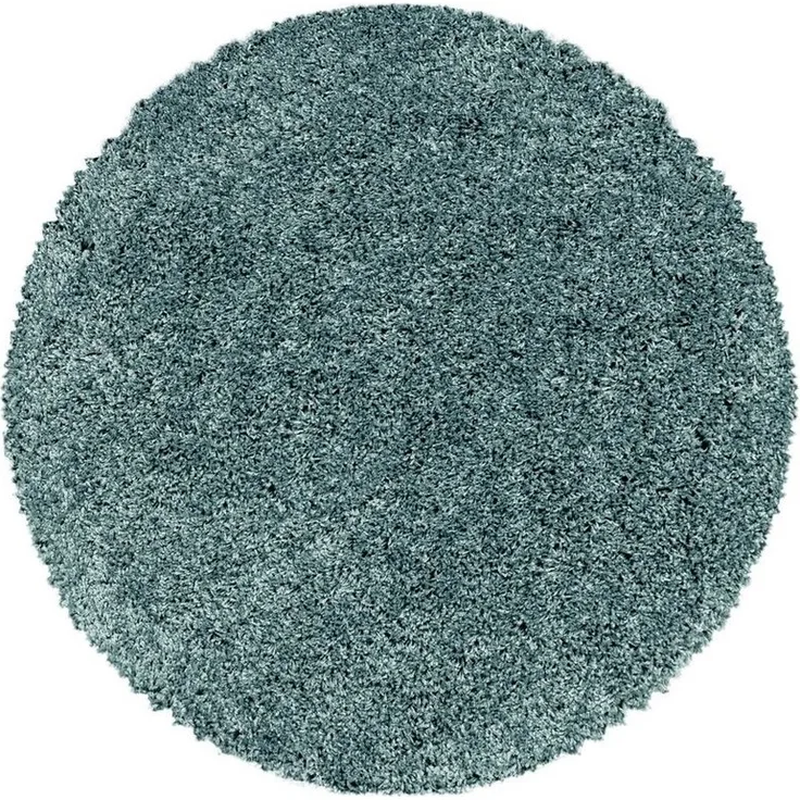 Teppium Teppich Unicolor - Einfarbig, Rund, Höhe: 30 mm, Einfarbig Shaggy Teppich Wohnzimmer Langflor versch. farben und größen