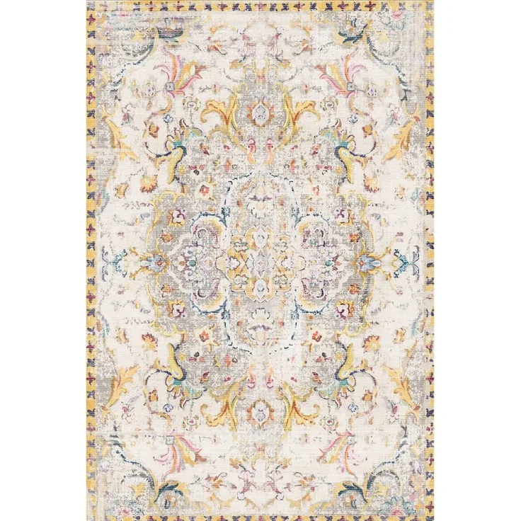 Bamyum Teppich Renne Teppich mit Chenille-Druck, Waschbarer, Antibakteriell Teppich
