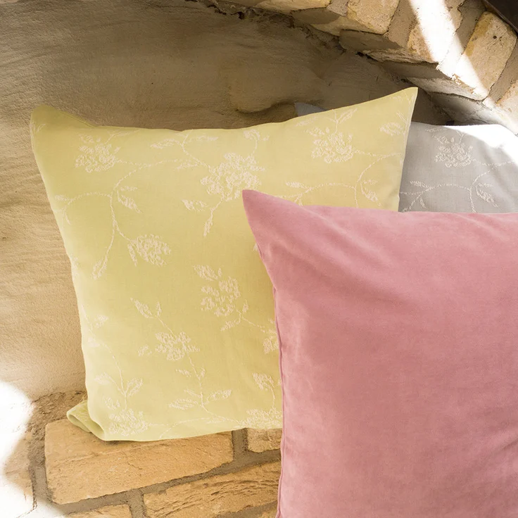 Kissen Deko von Lysel - rosa Uni Jerada 50x50 Polyester kissenbezug Dekokissen – Bild 5