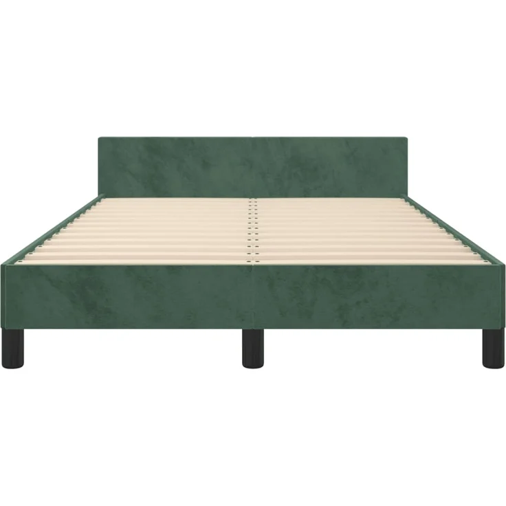 vidaXL Bettgestell ohne Matratze Dunkelgrün 120x190 cm Samt 379550 – Bild 4