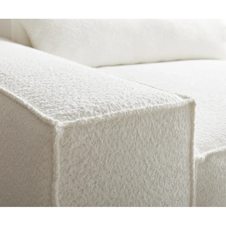 Big-Sofa Sirpio 230x95 cm Bouclé Creme-Weiß – Bild 4