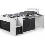 Julian Bowen Cookie Hochbett, Weiß/Anthrazit, Einzelbett