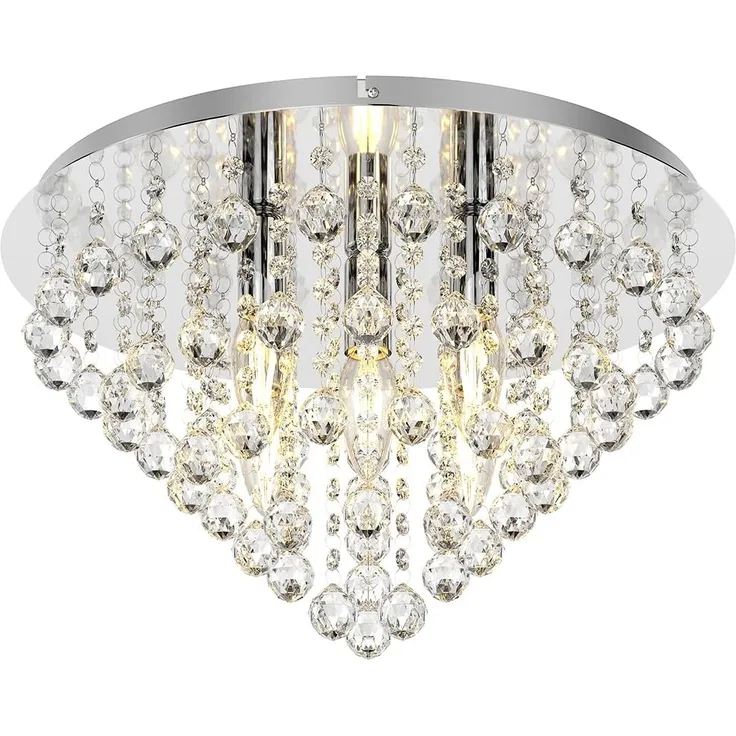 Lindby Deckenleuchten Annica, Metall, Transparent IP20, 5 x 40 W