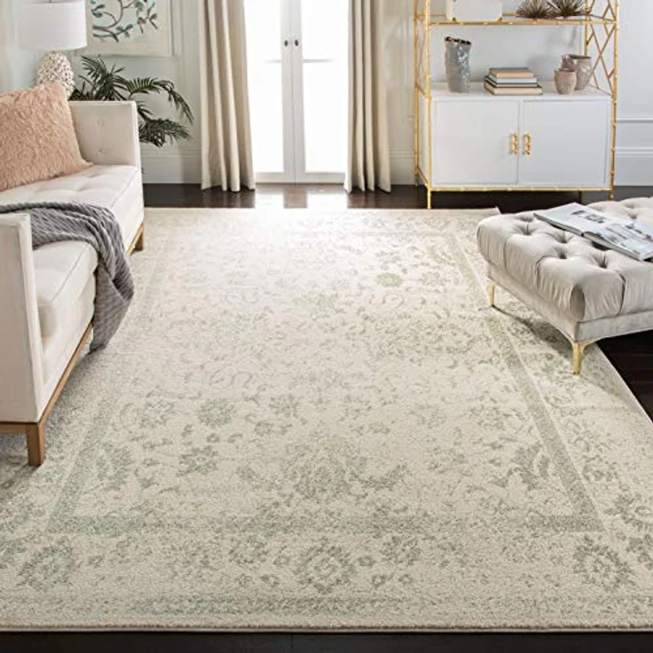 Safavieh Teppich 235x305 cm - Adirondack Collection - Groß - Transitional Design, Elfenbein & Salbei, Pflegeleichte Synthetikmischung, Ideal für Wohnzimmer, Schlafzimmer, Büro – Bild 8