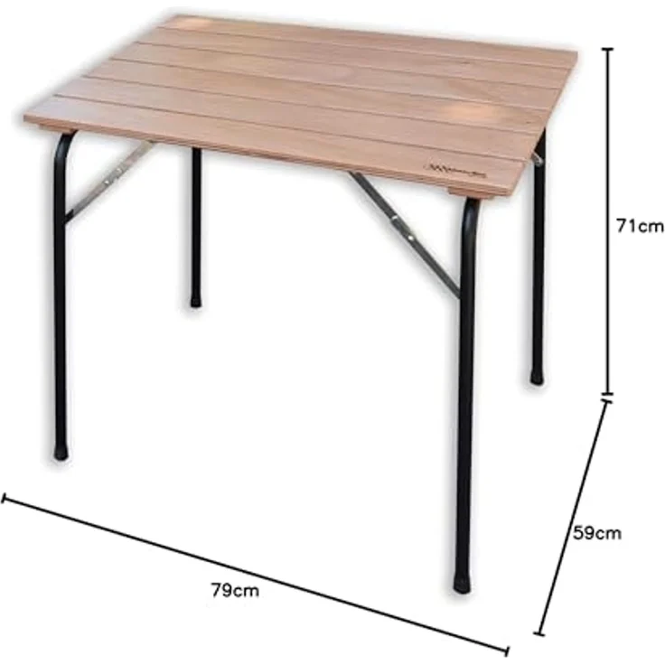 Castelmerlino Klapptisch für den Außenbereich, Camping, Terrasse, Okkumè, 80x60 cm – Bild 3
