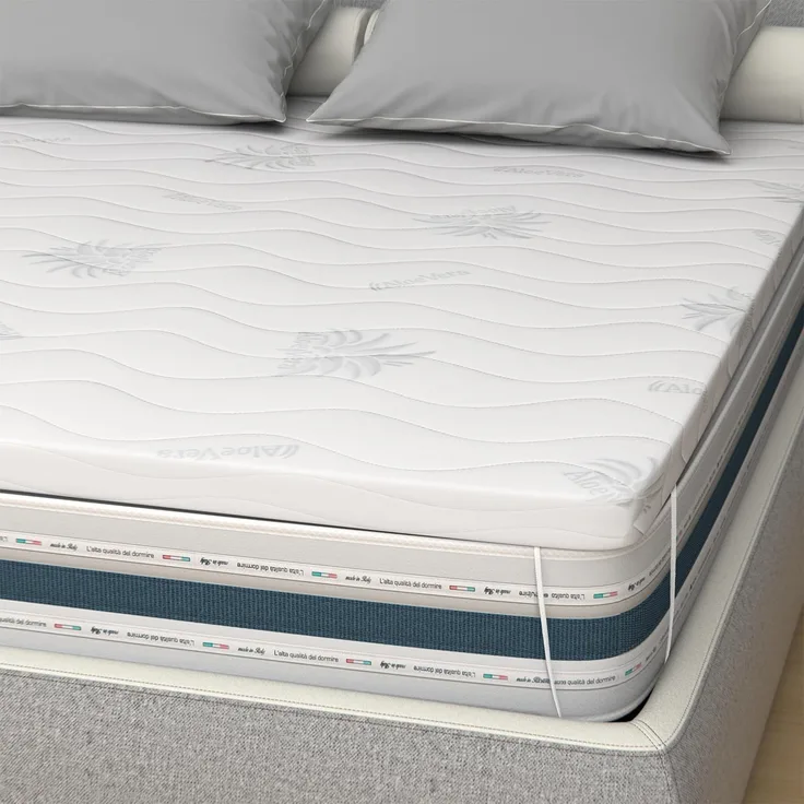 Topper aus Memory Foam 140x200 - Höhe 5 cm, Abziehba, Aloe Vera, Medizinprodukt