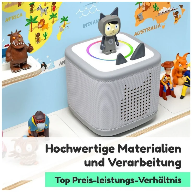 stadtecken Kinderregal groß, geeignet für Toniebox 2 und ca. 50 Tonies, Packung, Perfekte Aufbewahrung im Kinderzimmer – Bild 2