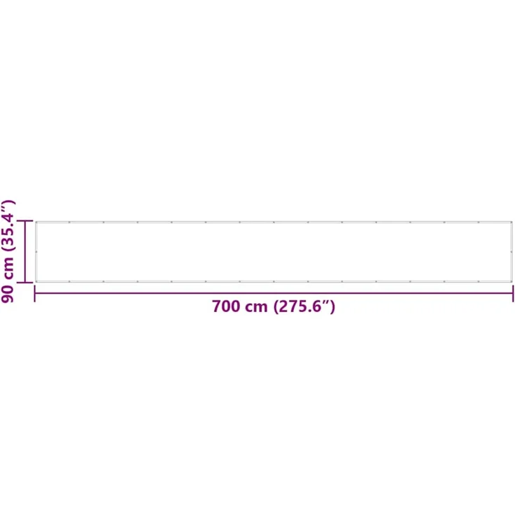 vidaXL Balkon-Sichtschutz Gelb und Weiß Gestreift 90x700 cm 42002042 – Bild 5