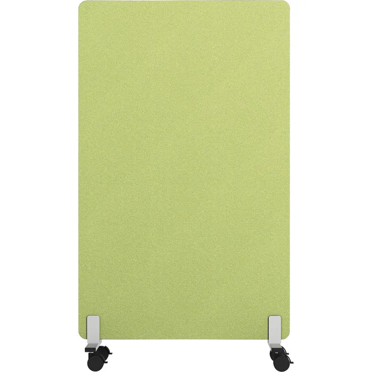 Rheinland Möbel FocusWall STWR1018 – Akustik-Stellwand 1000×1800 mm in Stofffarbe Apple inkl. Rollen – Mobile Schreibtisch-Trennwand für Büro & Homeoffice – Schallschutz – Made in Germany