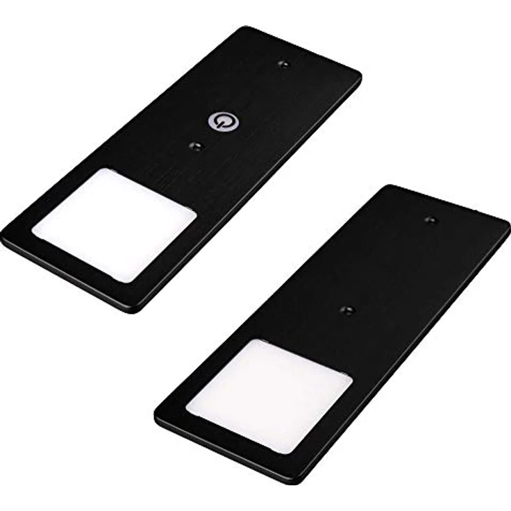 kalb LED Unterbauleuchte schwarz 5W- sehr flache Küchenleuchte mit Touch-Dimmfunktion, 2er Set neutralweiß, neutralweiss – Bild 2