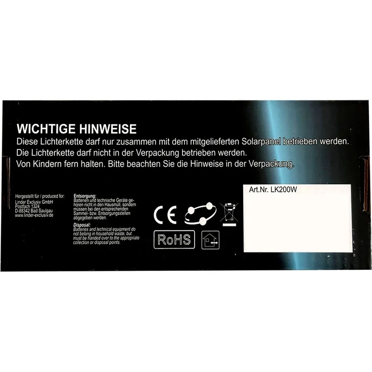 50er LED Solar Lichterkette Weihnachtsbeleuchtung warmweiß – Bild 4