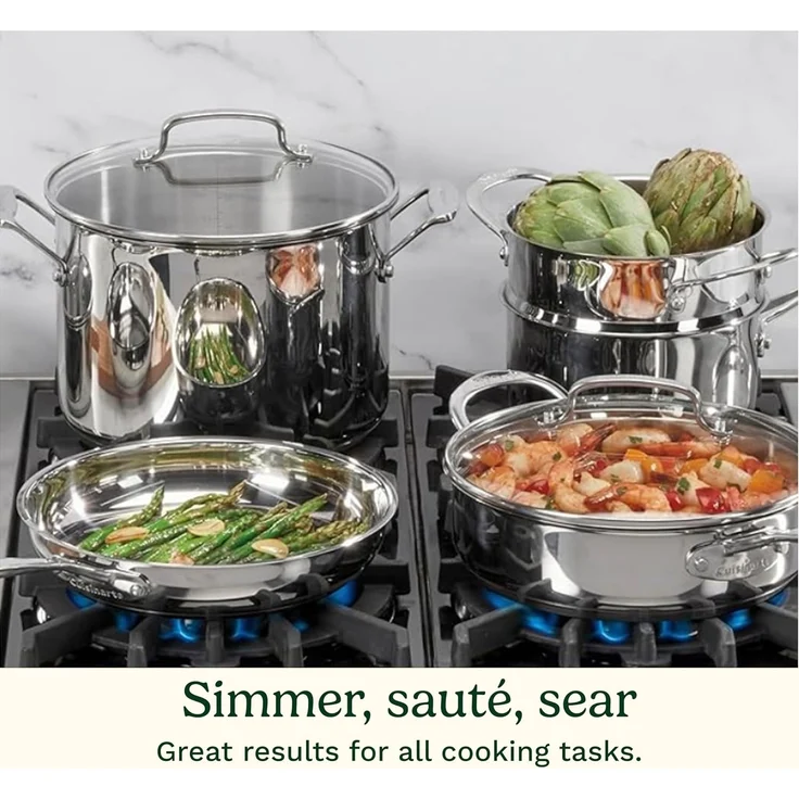 Cuisinart 77–11 G Chef 's Classic Edelstahl 11-TLG. Kochgeschirr Set – Bild 7