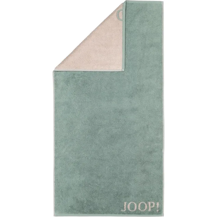 JOOP! 'DOUBLEFACE' Waschhandschuh, Baumwolle dunkelgrün, 16 x 22 cm, trocknergeeignet