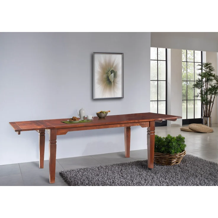 Esstisch mit Ansteckplatten Akazie 180-220/260x90x76 nougat lackiert OXFORD #121 – Bild 8