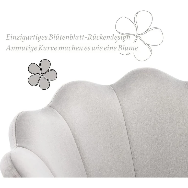WAHSON OFFICE CHAIRS Loungesessel Sessel Weicher Samt Armlehnstuhl – Bild 3