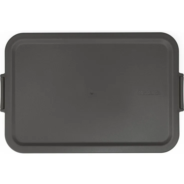 Brabantia - Make & Take Brotdose Bento - Groß - Herausnehmbare Fächer - Deckel mit Klickverschluss - Gefriergeeignet - Spülmaschinen- & Mikrowellenfest - Dark Grey - 25,5 x 16,7 x 6,2 cm