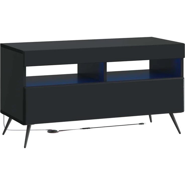 vidaXL LED-TV-Schrank BREDA 3 stk. Schwarz Holzwerkstoff 3416919 – Bild 5