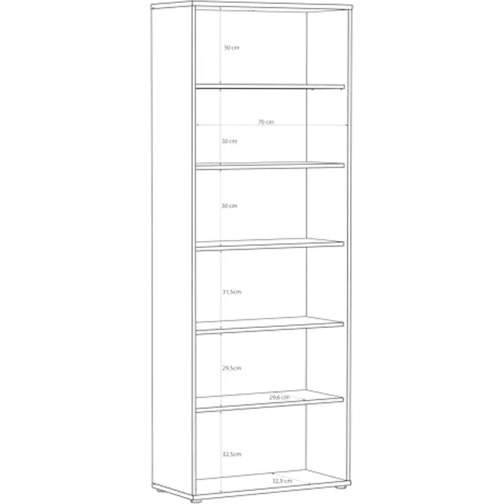 FORTE Regal Tempra, Mehrzweckregal, Höhe 197,5 cm, 5 Ablageböden, Breite 73,7 cm – Bild 5