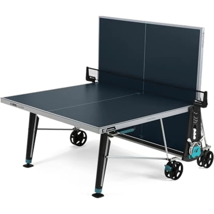 Cornilleau Outdoor Tischtennisplatte 400X, stabile Tischtennisplatte mit blendfreier SOFTMAT-Oberfläche, blau, DSI-Verriegelungsmechanismus und höhenverstellbaren Standfüßen – Bild 3
