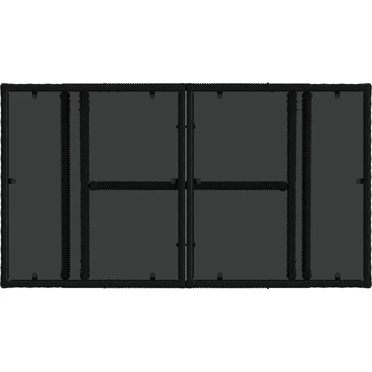 vidaXL Gartensofa-set 10 stk. Schwarz und Cremeweiß 100 x 55 x 73 cm 3437269 – Bild 7