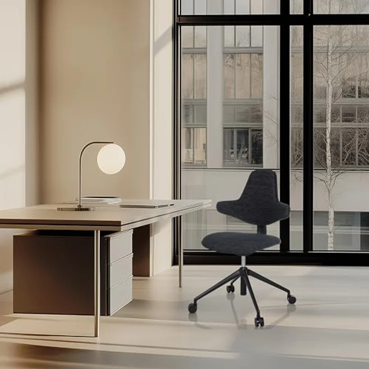 MID.YOU Drehstuhl, Schwarz, Textil, ergonomische Rückenlehne, inklusive Armlehnen, 58x87-97x57 cm – Bild 2