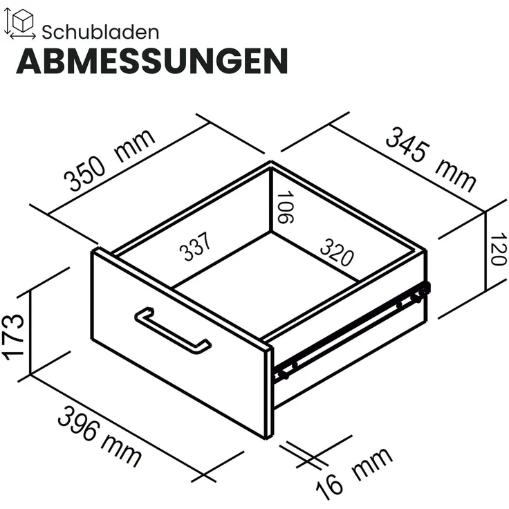 bümö smart Schubladenschrank, Büroschrank in Weiß/Asteiche mit 4 Schüben - Bürocontainer aus Holz, Container mit Metallgriffen & Soft-Stop Schubladen, 924S4-W-R-BS – Bild 8