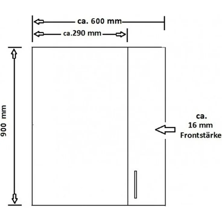 Küchen Eckhängeschrank 60x60 cm - Höhe 90 cm Küche ARIA Sandgrau ultra matt + Schwarz matt, hochwertige Fronten mit Anti Fingerprint Beschichtung Küchenzeile Küchenblock – Bild 4