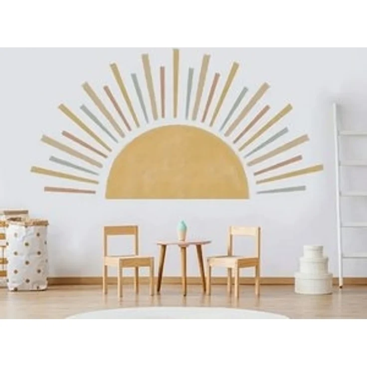 Montegoni Wandtattoo Kinder Boho Sonne Wandsticker (Wandaufkleber Boho Dekor Kinderzimmer), Wanddeko für Mädchenzimmer, Babyzimmer – Bild 6
